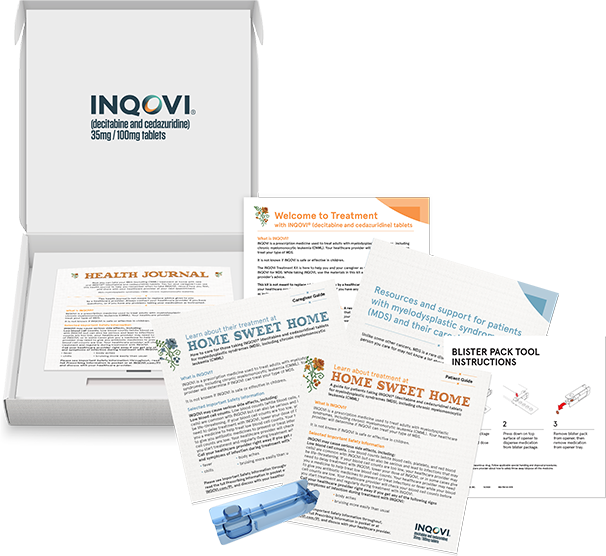 Image of an INQOVI treatment kit and what it includes