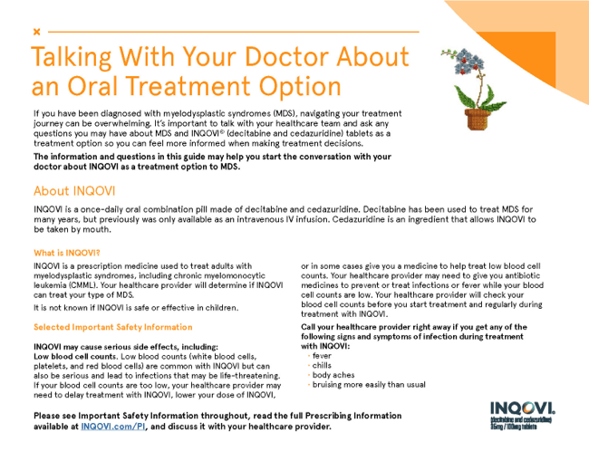 Icon of INQOVI Patient Conversation Starter PDF